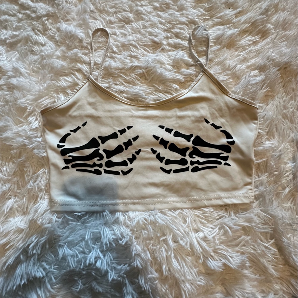 Shein Skull hand Crop top